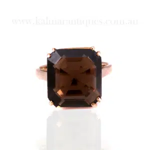 vintage smoky quartz ring