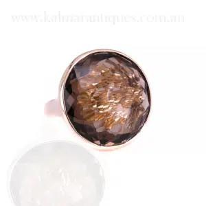 Vintage smoky quartz ring