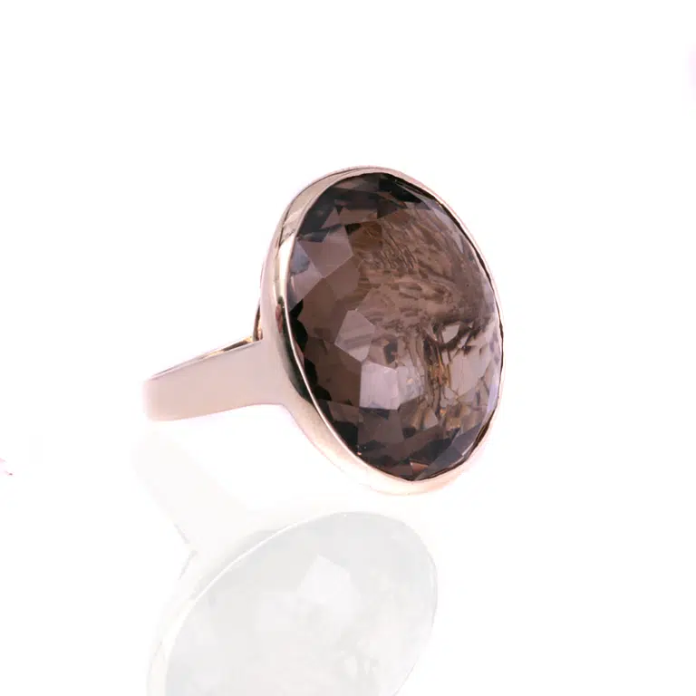 Vintage smoky quartz ring
