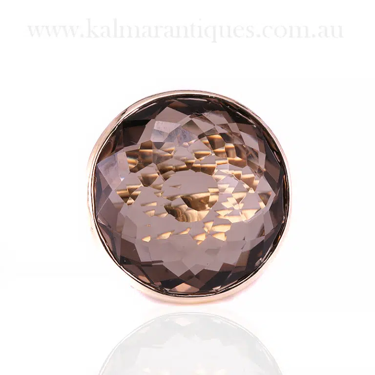 Vintage smoky quartz ring