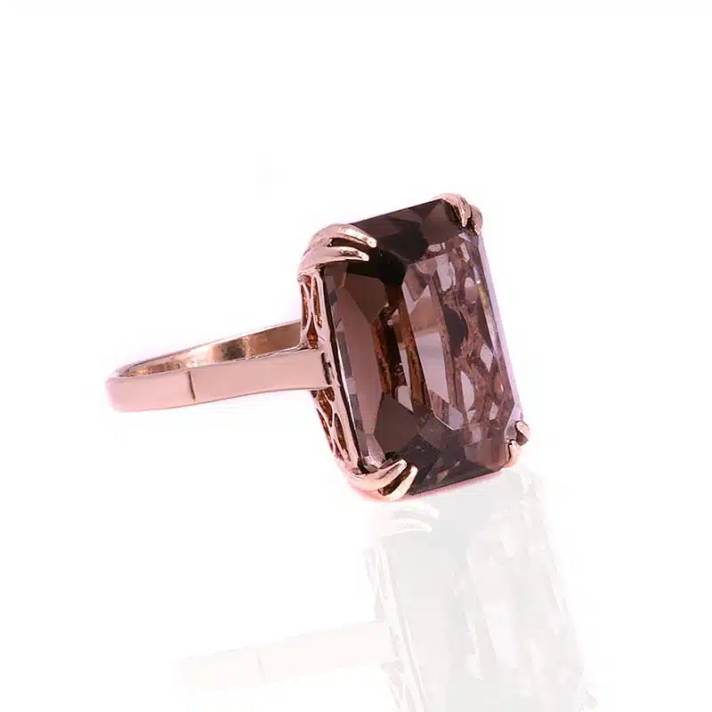 1970's vintage smoky quartz ring