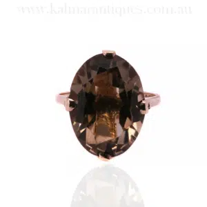 Vintage Smoky Quartz Ring made in 1971