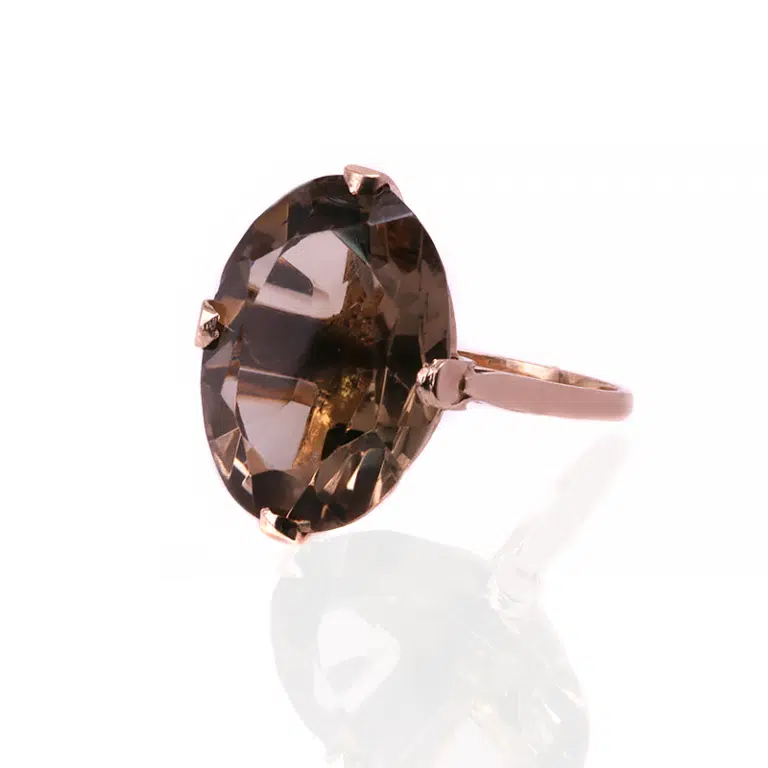Vintage Smoky Quartz Ring made in 1971