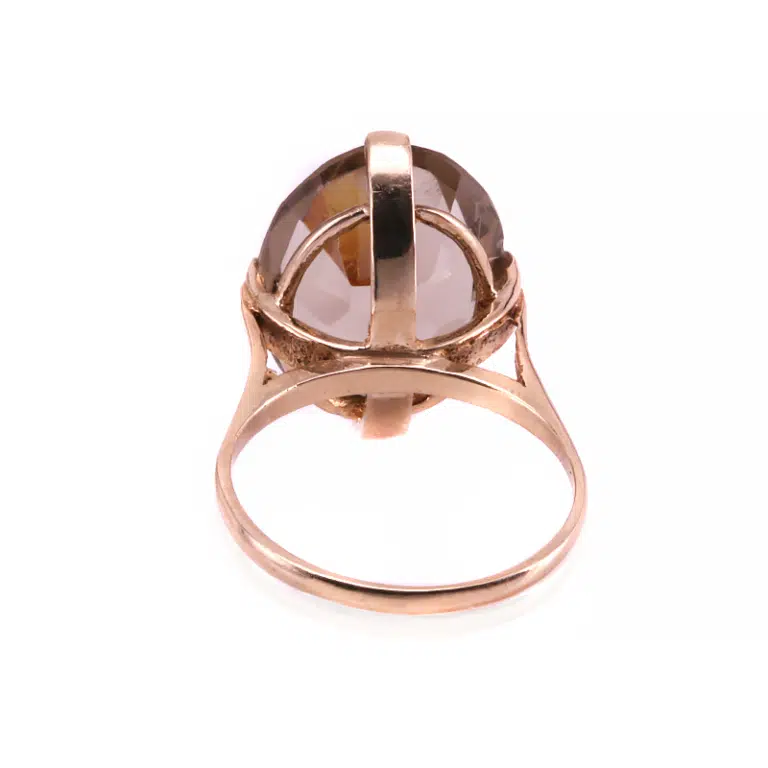 Vintage Smoky Quartz Ring made in 1971