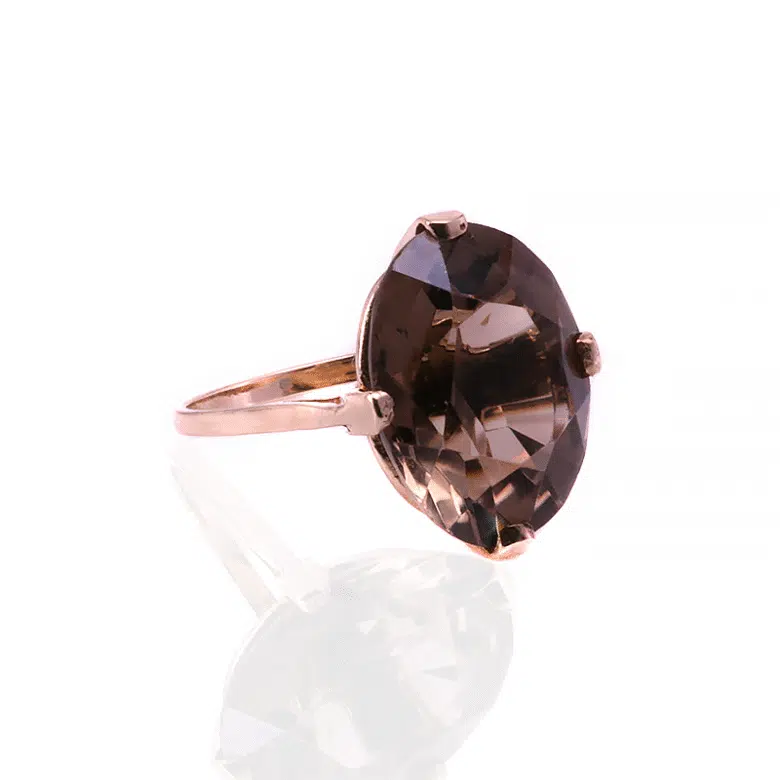 Vintage smoky quartz ring made in 1997
