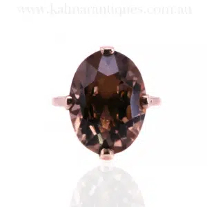 Vintage smoky quartz ring made in 1997
