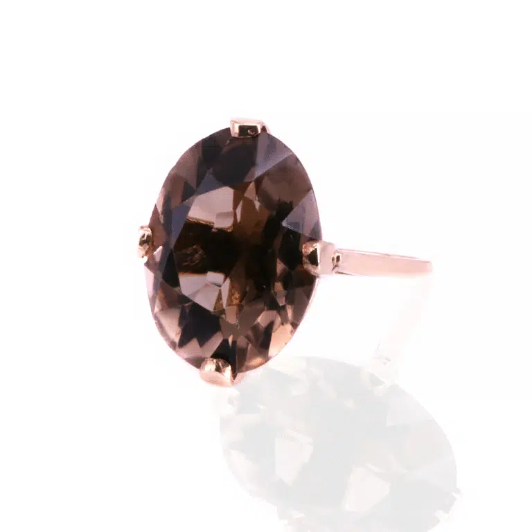 Vintage smoky quartz ring made in 1997