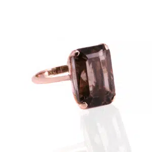 Vintage smoky quartz ring