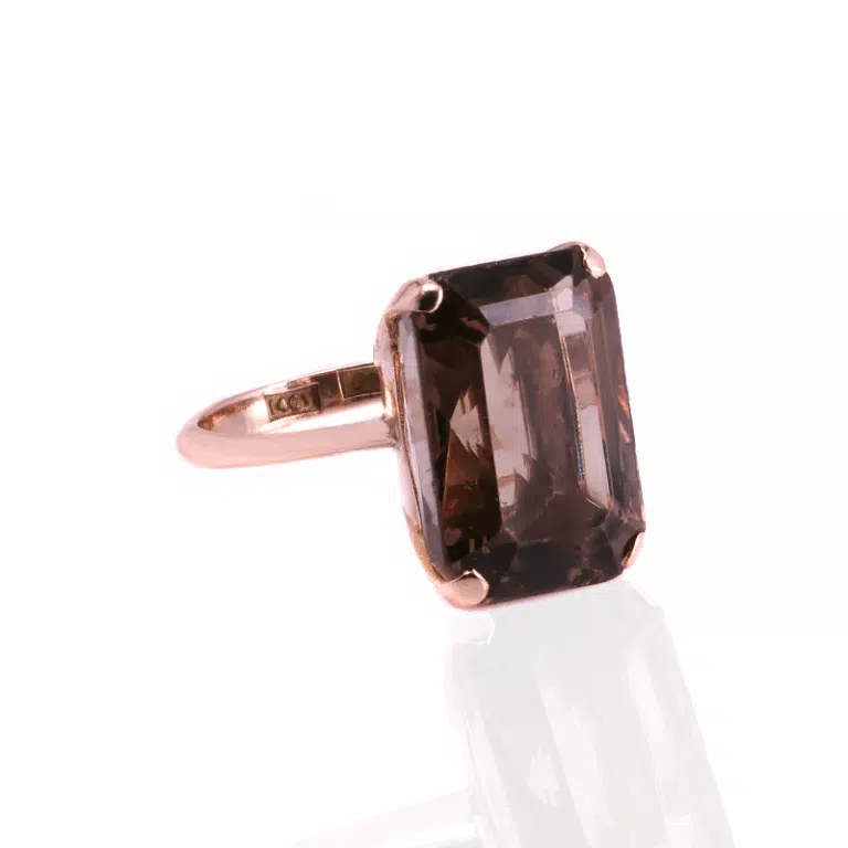 Vintage smoky quartz ring