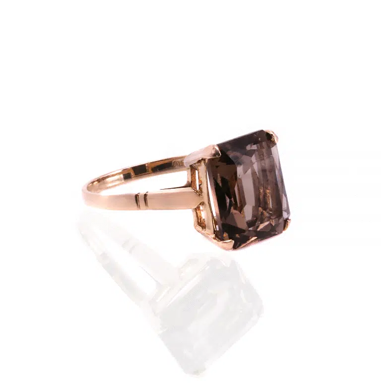 Vintage smoky quartz ring