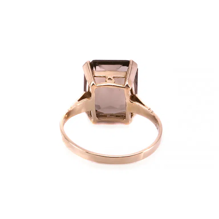 Vintage smoky quartz ring