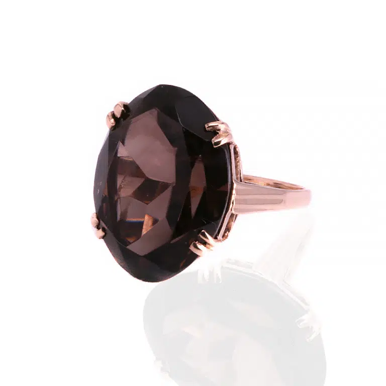 Vintage smoky quartz ring