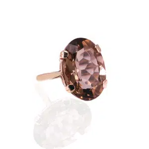 Vintage smoky quartz ring made in 1988
