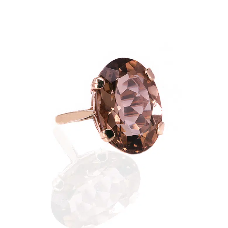 Vintage smoky quartz ring made in 1988