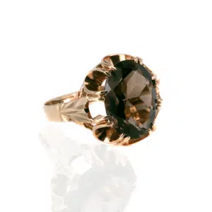 Vintage smoky quartz ring