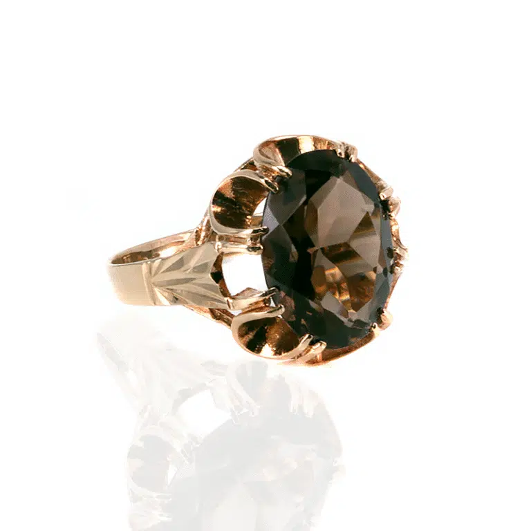 Vintage smoky quartz ring