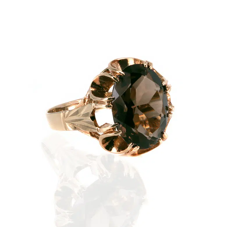 Vintage smoky quartz ring