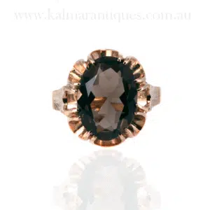 Vintage smoky quartz ring