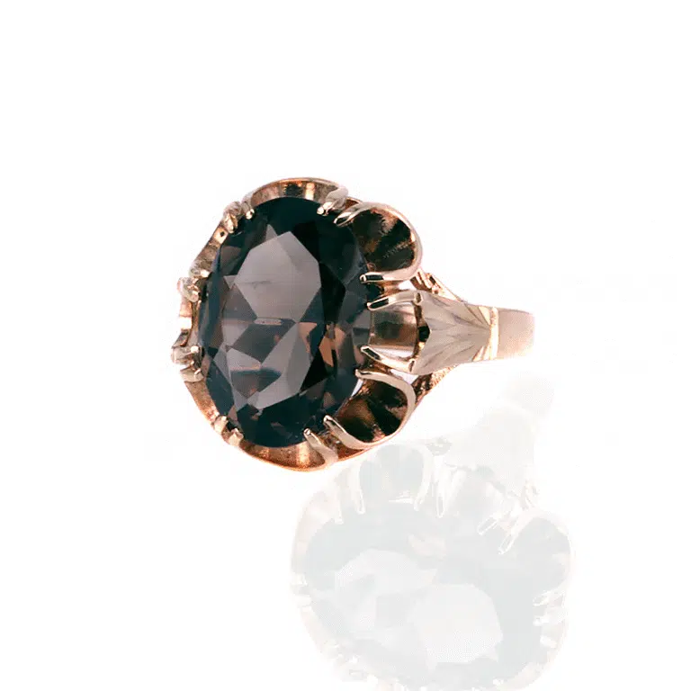 Vintage smoky quartz ring made in 1967