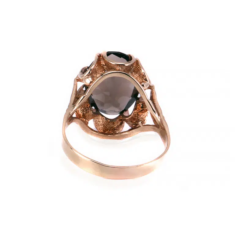 Vintage smoky quartz ring