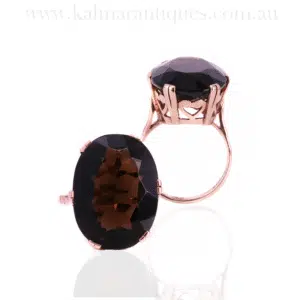 Vintage smoky quartz ring