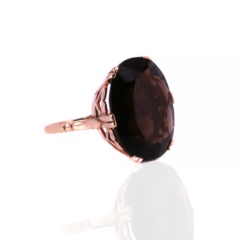 Vintage smoky quartz ring