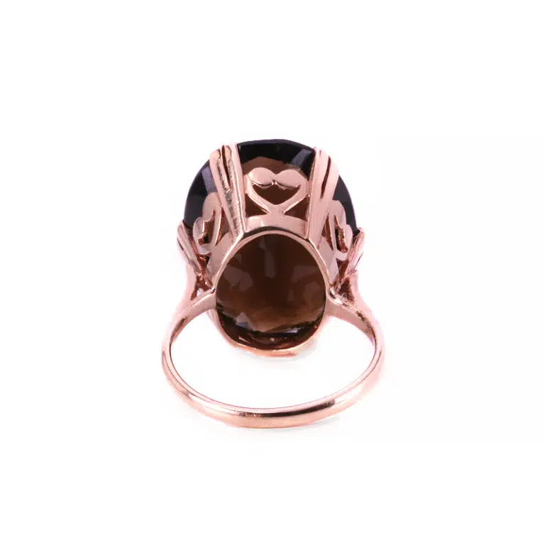 Vintage smokey quartz ring