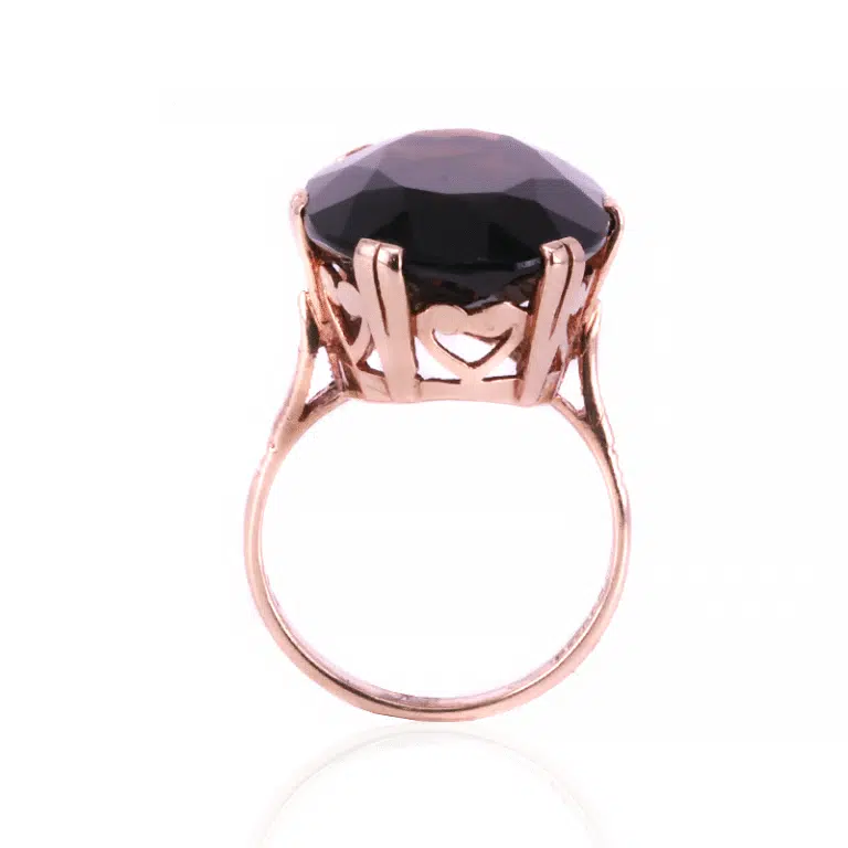 Vintage smokey quartz ring