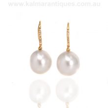 18ct South Sea pearl earrings Sydney