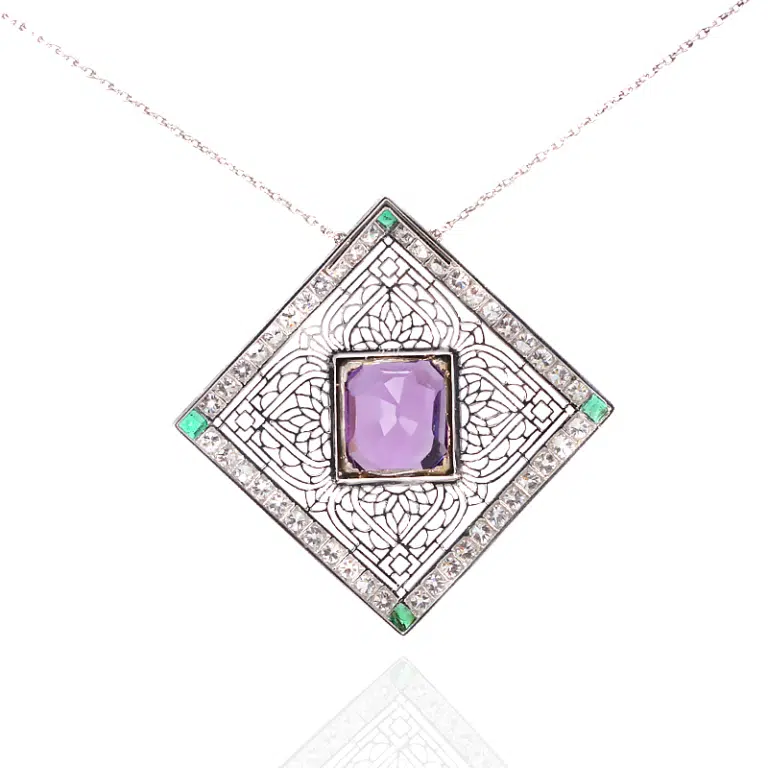 Exquisite Art Deco suffragette necklace
