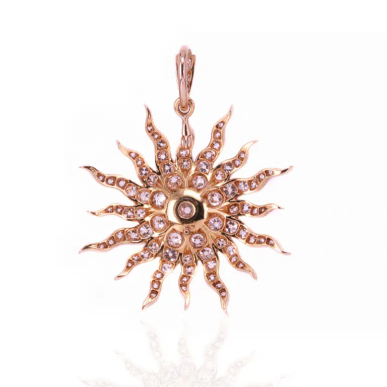 Antique Tiffany & Co diamond star burst brooch/pendant