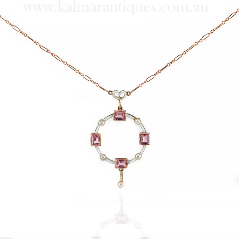 Antique enamel necklace