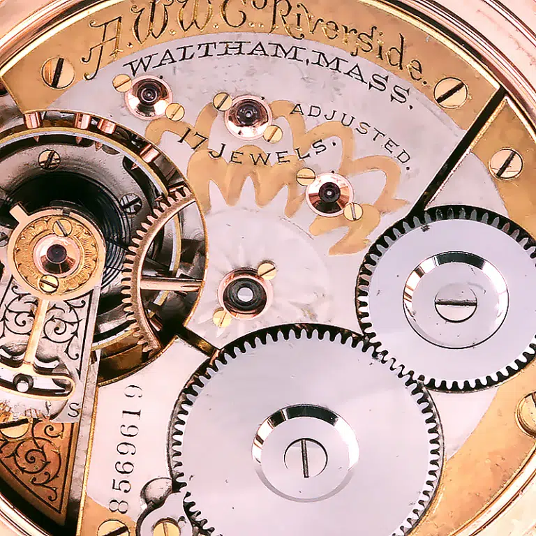14 carat gold Waltham Riverside pocket watch