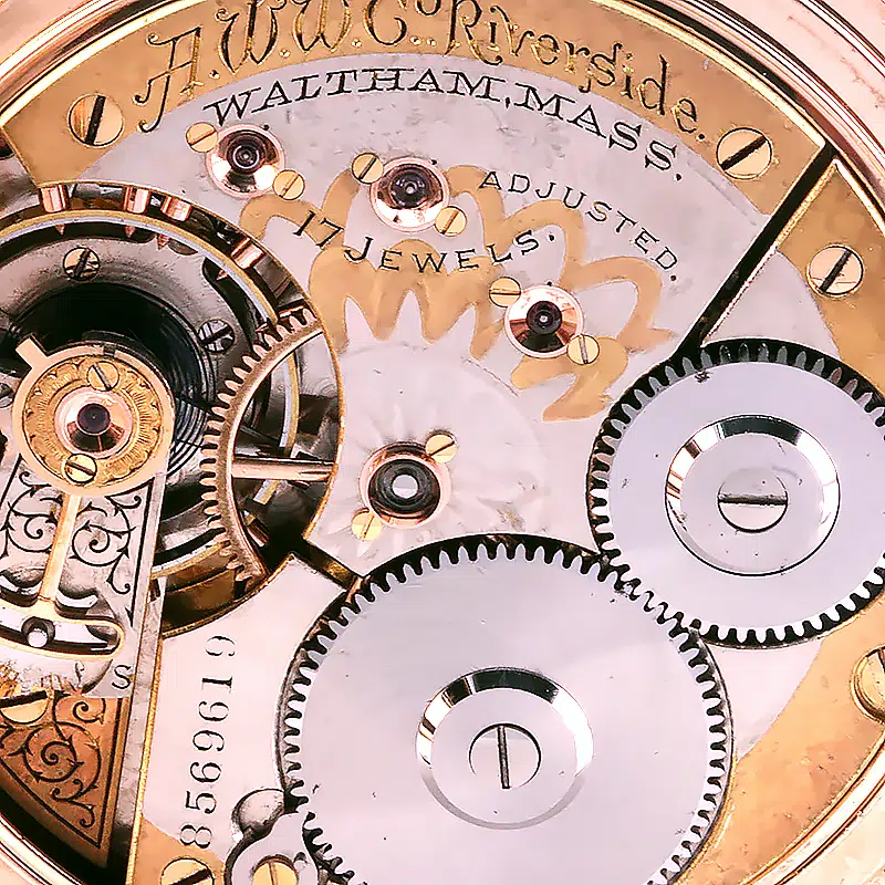 14 carat gold Waltham Riverside pocket watch
