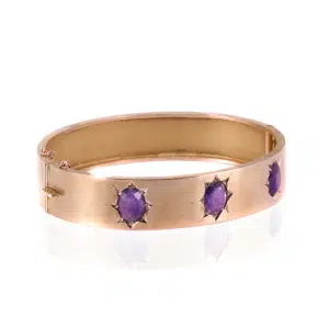 Australian antique amethyst bangle by S Schlank & Co