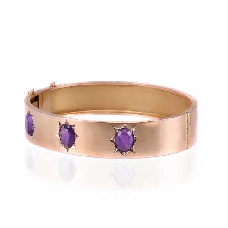 Antique amethyst bangle