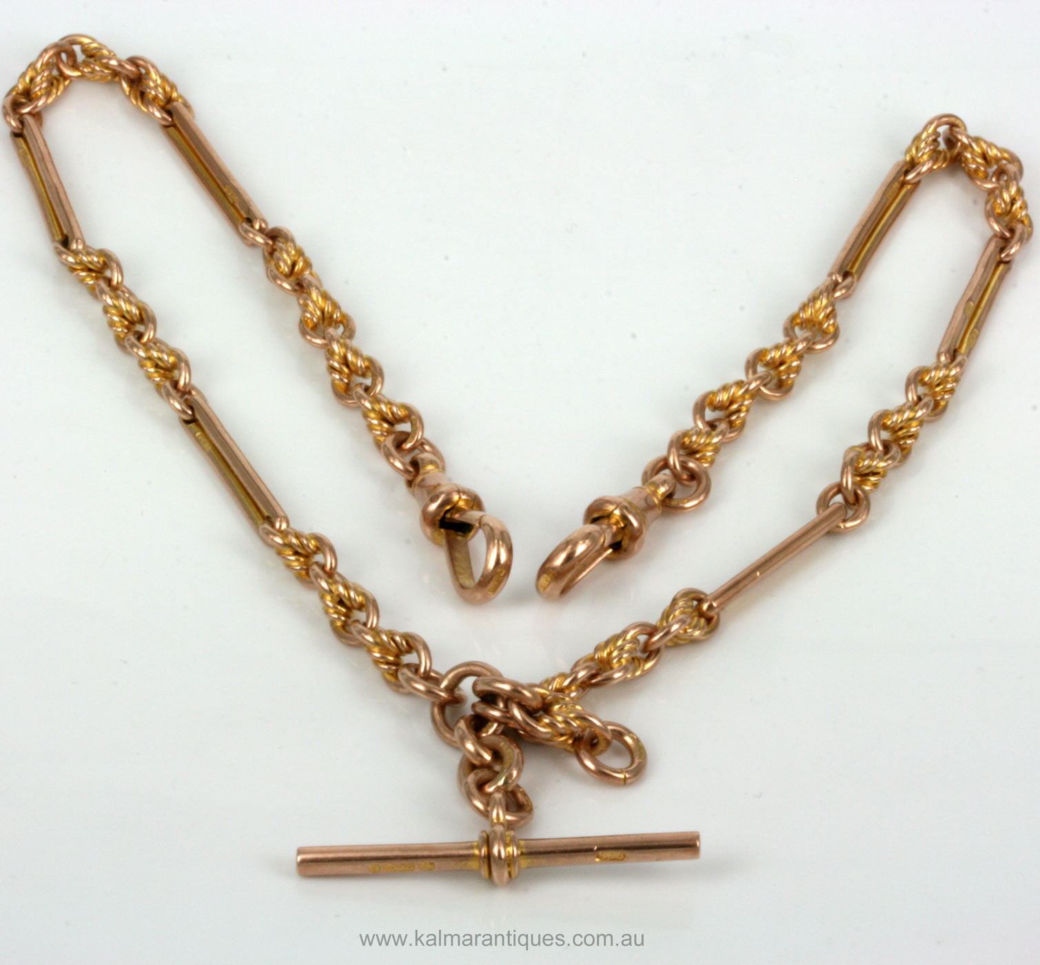 Buy Rose gold Albert/fob chain made in 