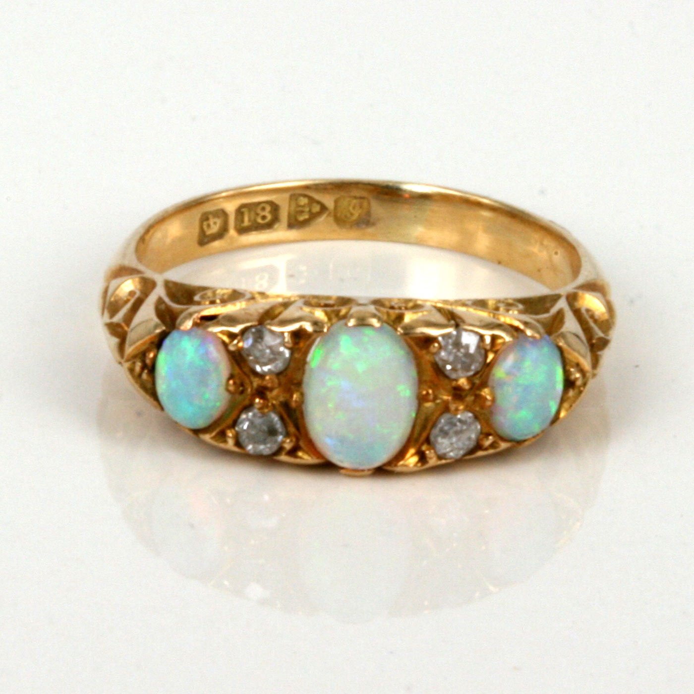 Buy Antique opal and diamond ring made in 1909. Sold Items, Sold Rings