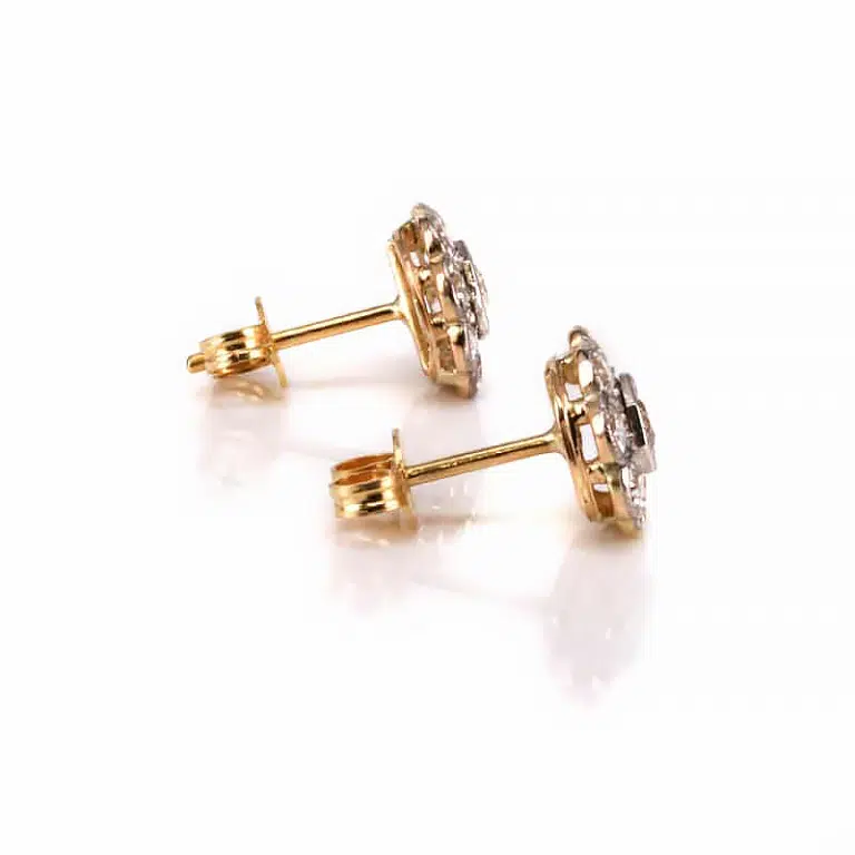 Art Deco diamond cluster earrings