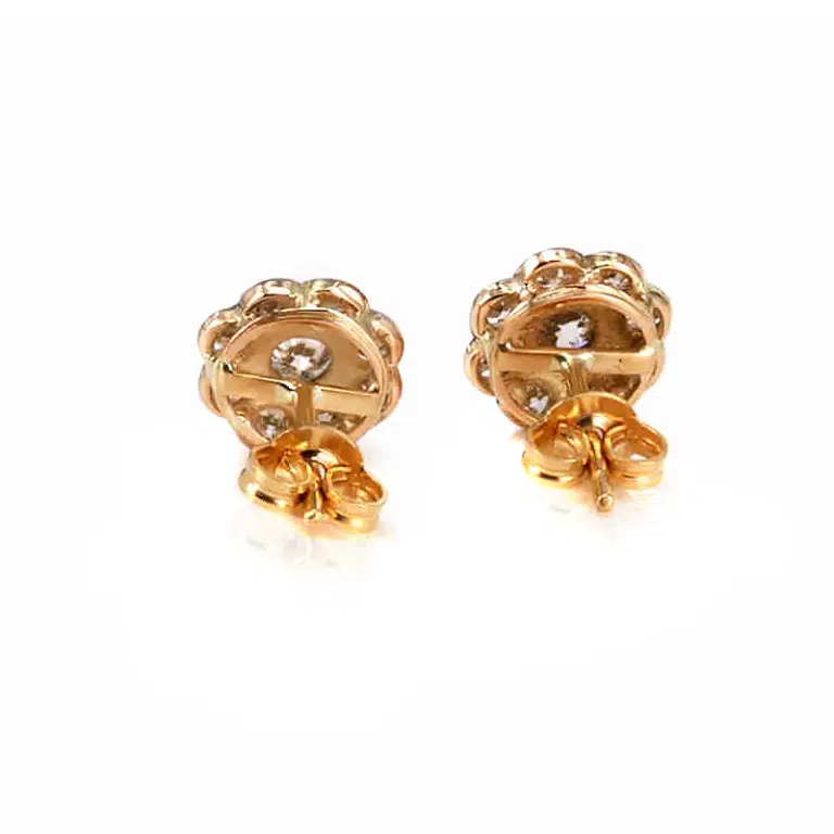 Art Deco diamond cluster earrings