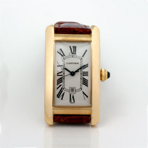 Automatic 18ct Cartier Tank Americaine, model 1725