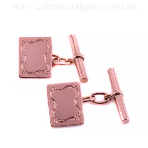 Antique Rose Gold Cufflinks by Prouds