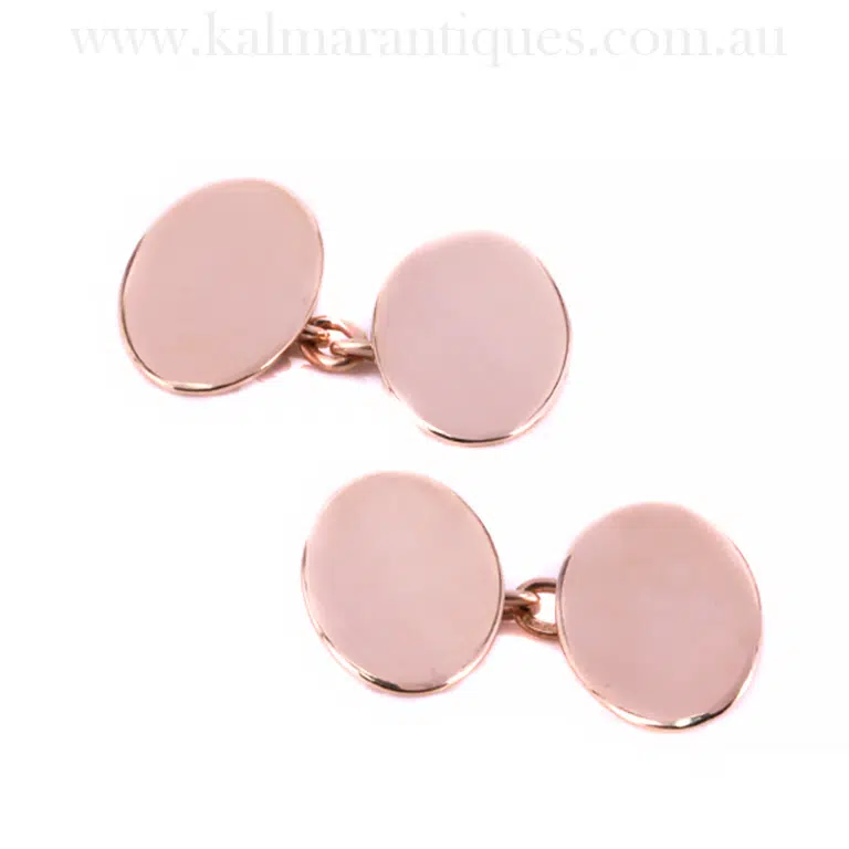 Elegant 1934 Rose Gold Cufflinks