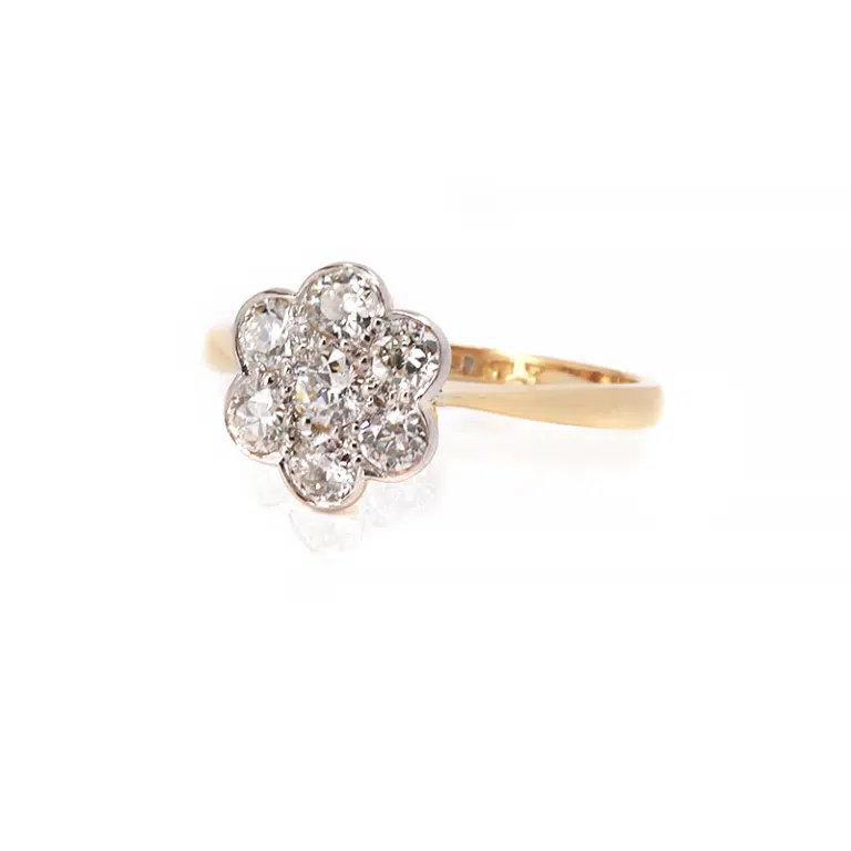 diamond halo engagement ring