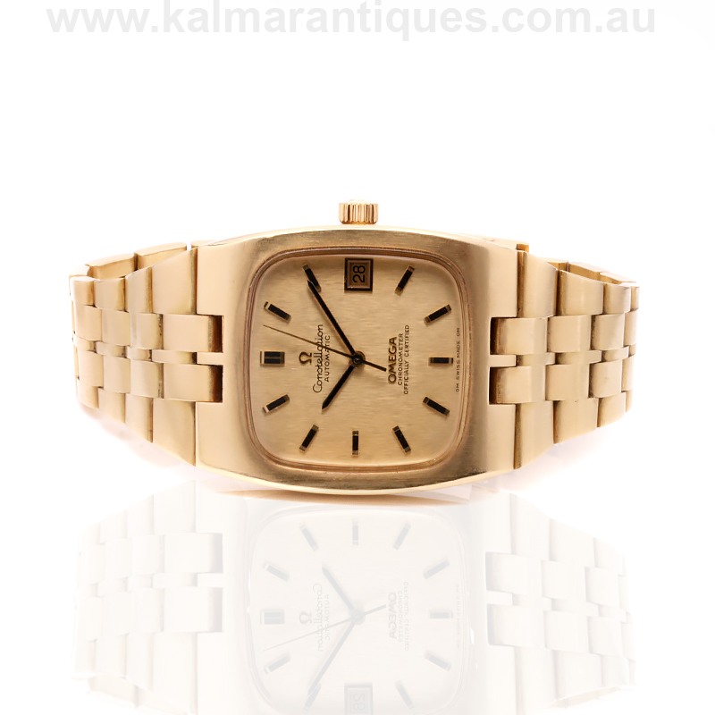 Rare solid 18ct gold Omega 
