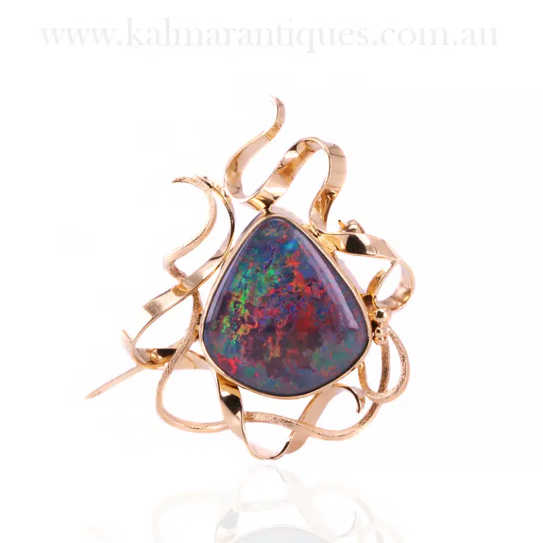 opal doublet brooch