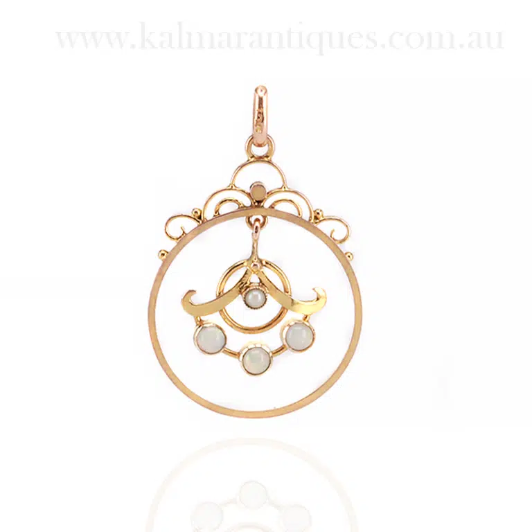 antique opal pendant