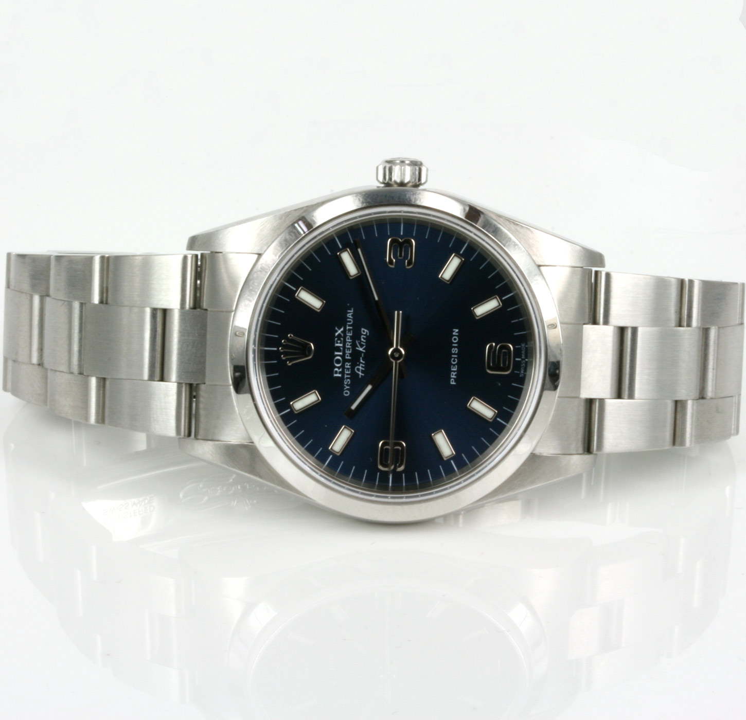 Blue dial Rolex Air King model 14000 