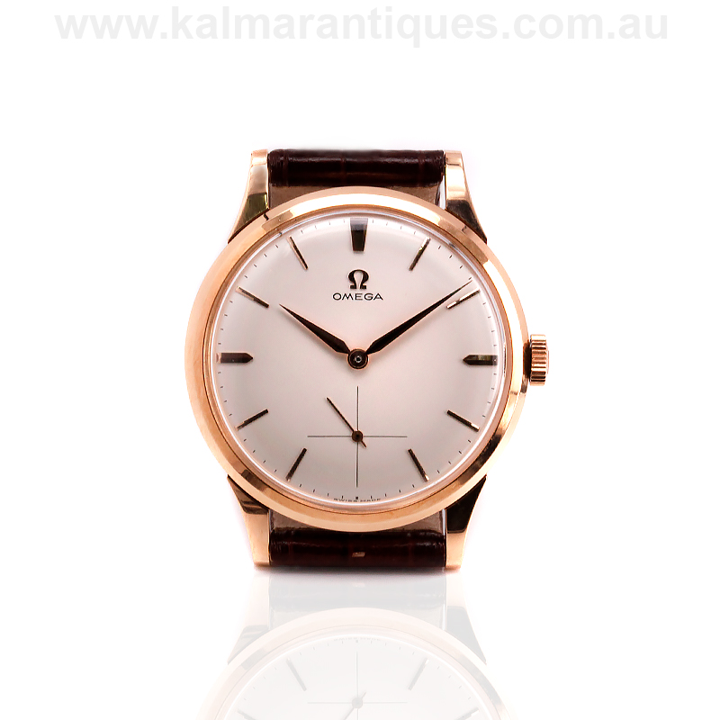 18ct rose gold Omega watch from 1960 
