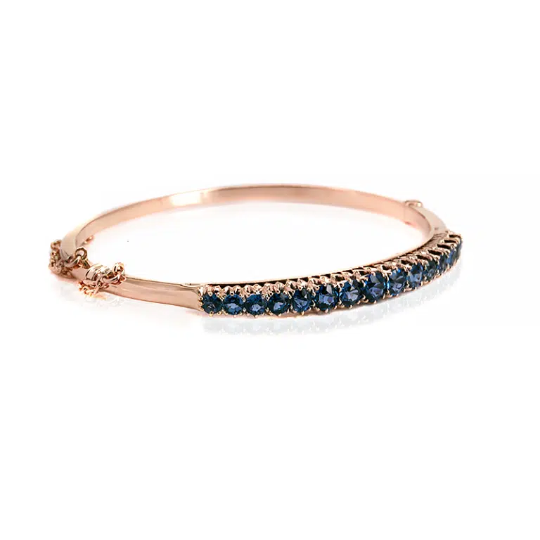 Antique sapphire bangle made in the early 1900's